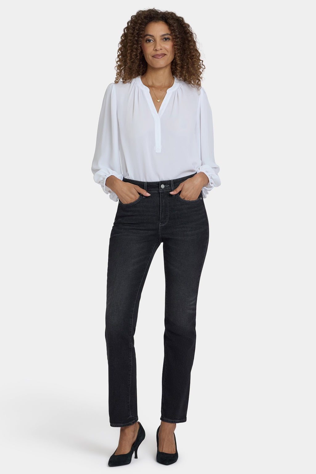 Marilyn Straight Jeans In Petite - Paris Lights