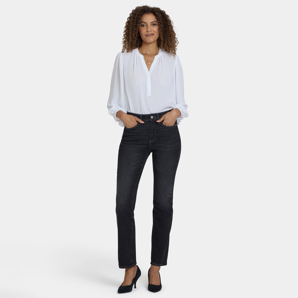 Marilyn Straight Jeans In Petite - Paris Lights