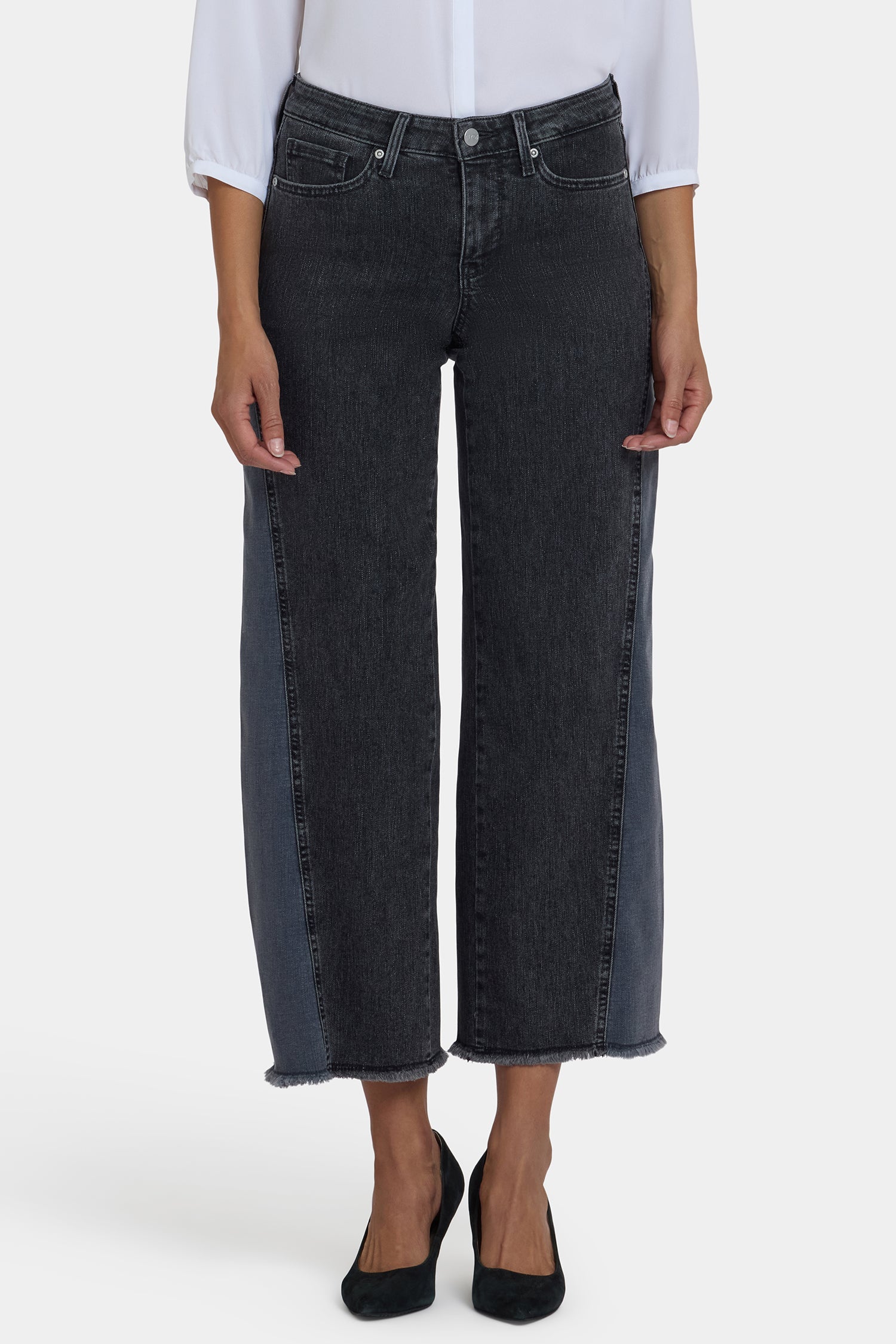 Teresa Wide Leg Jeans In Petite - Street Shade
