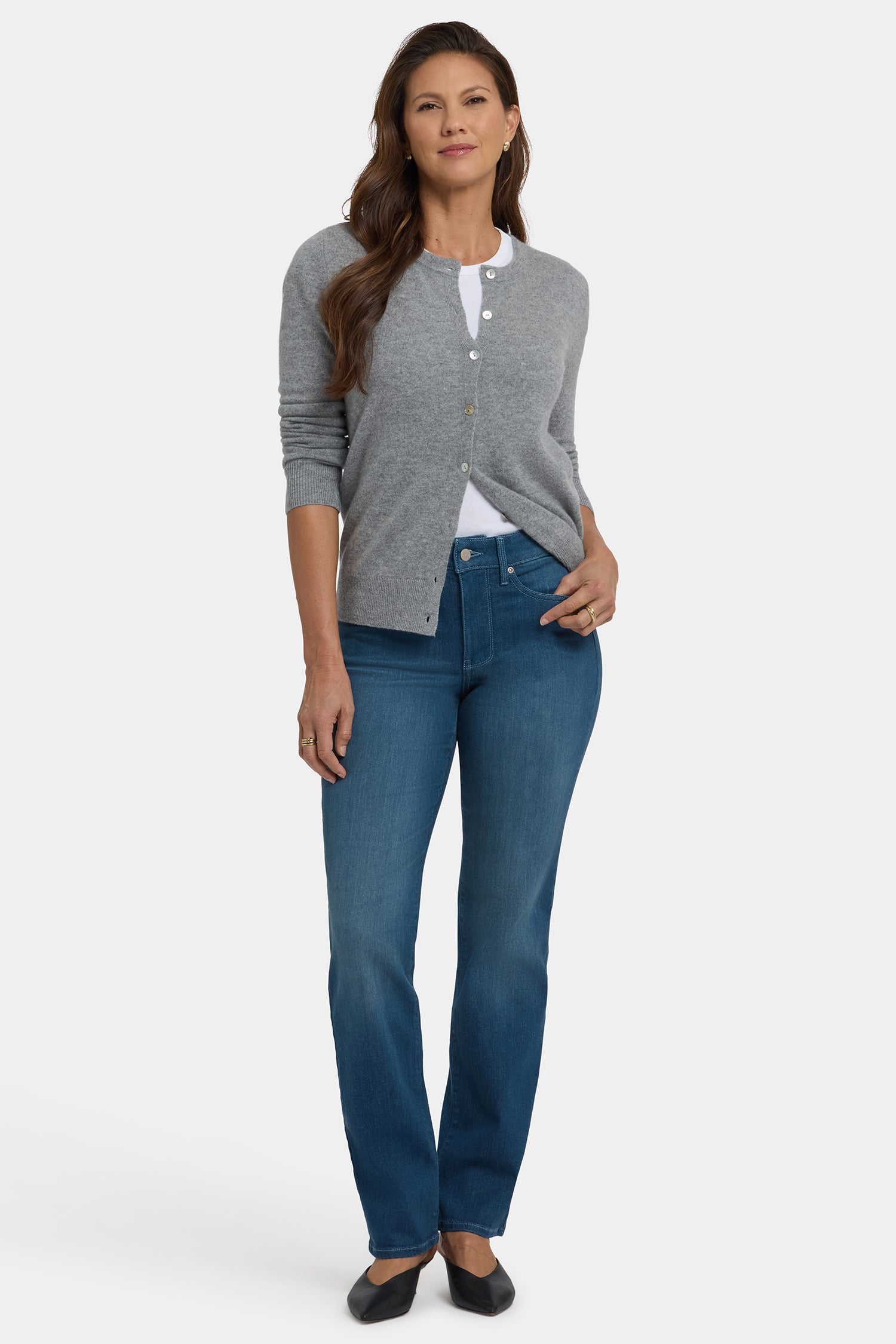 Marilyn Straight Jeans In Petite - Hugo Rain