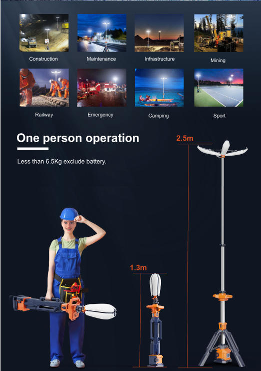 12000 lm Petal Light,Tower Portable petal tripod construction site/work light