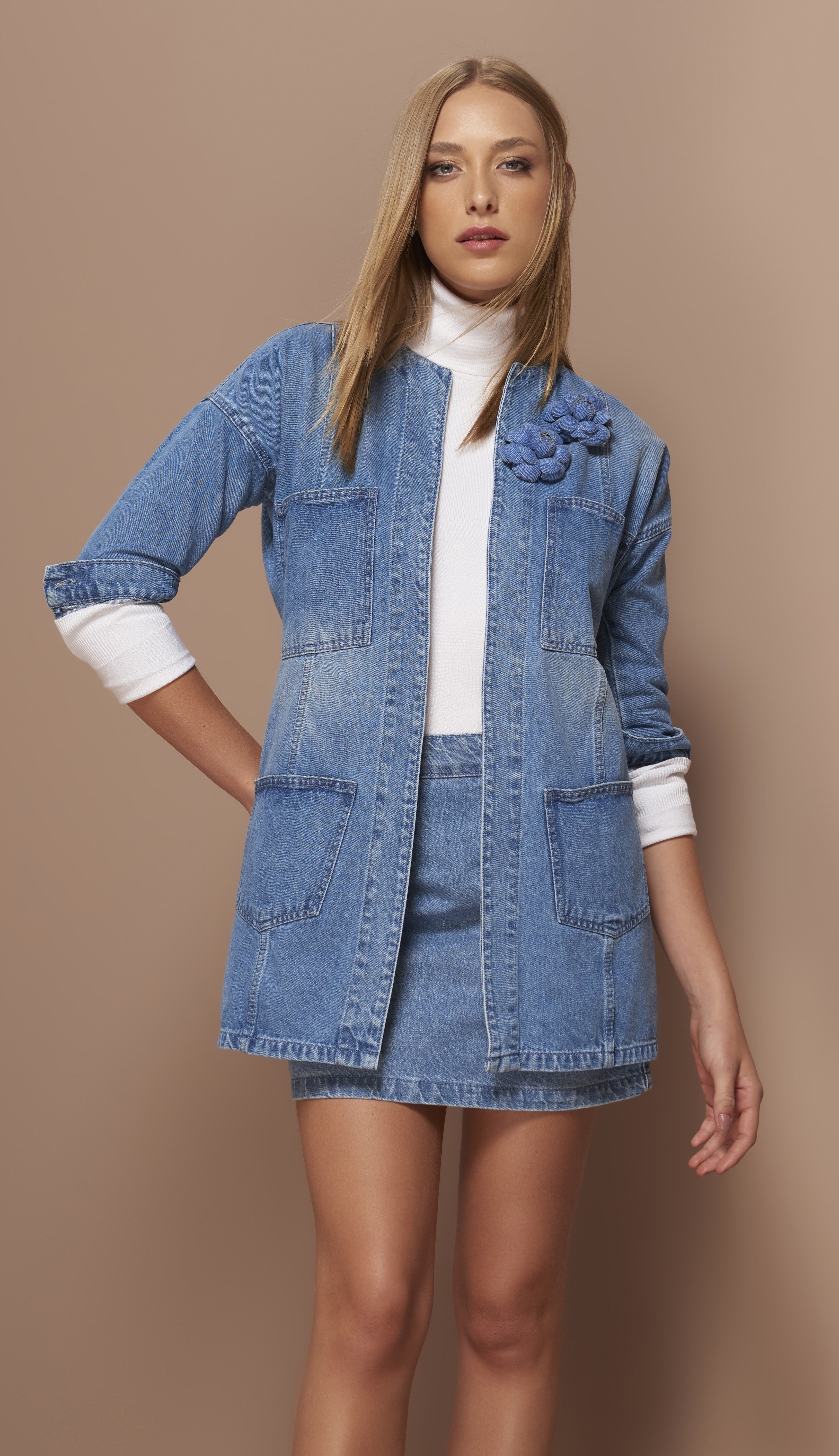 Denim Jacket + Skirt Set