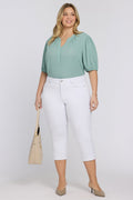 Chloe Capri Jeans In Plus Size - Optic White