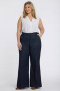 Mia Palazzo Jeans In Plus Size - Rinse