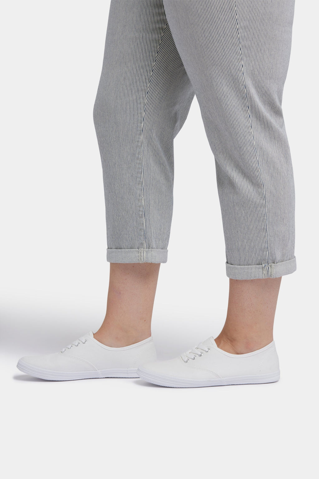 Chloe Skinny Capri Jeans In Plus Size - Luarca Stripe