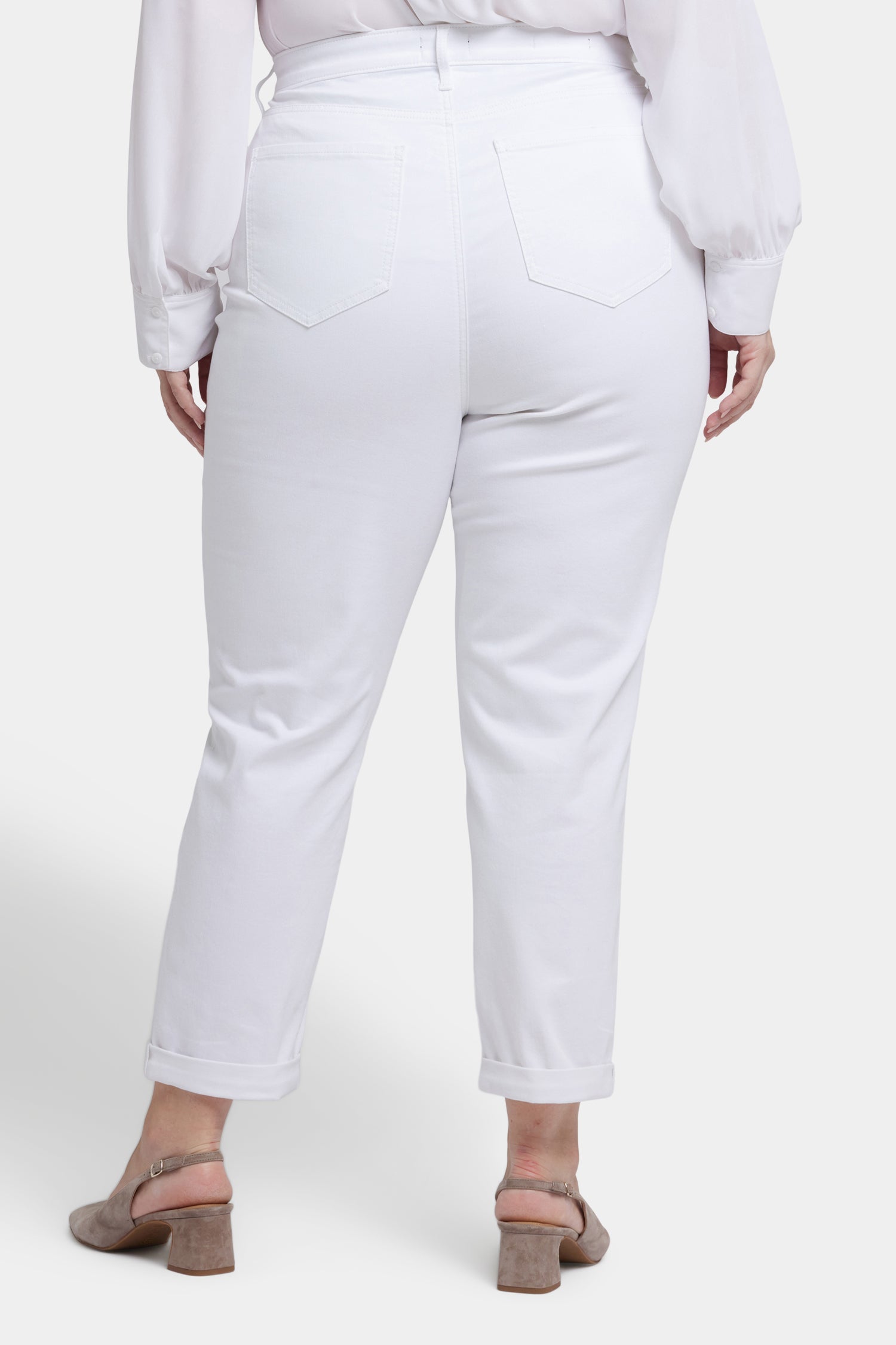 Margot Girlfriend Jeans In Plus Size - Optic White
