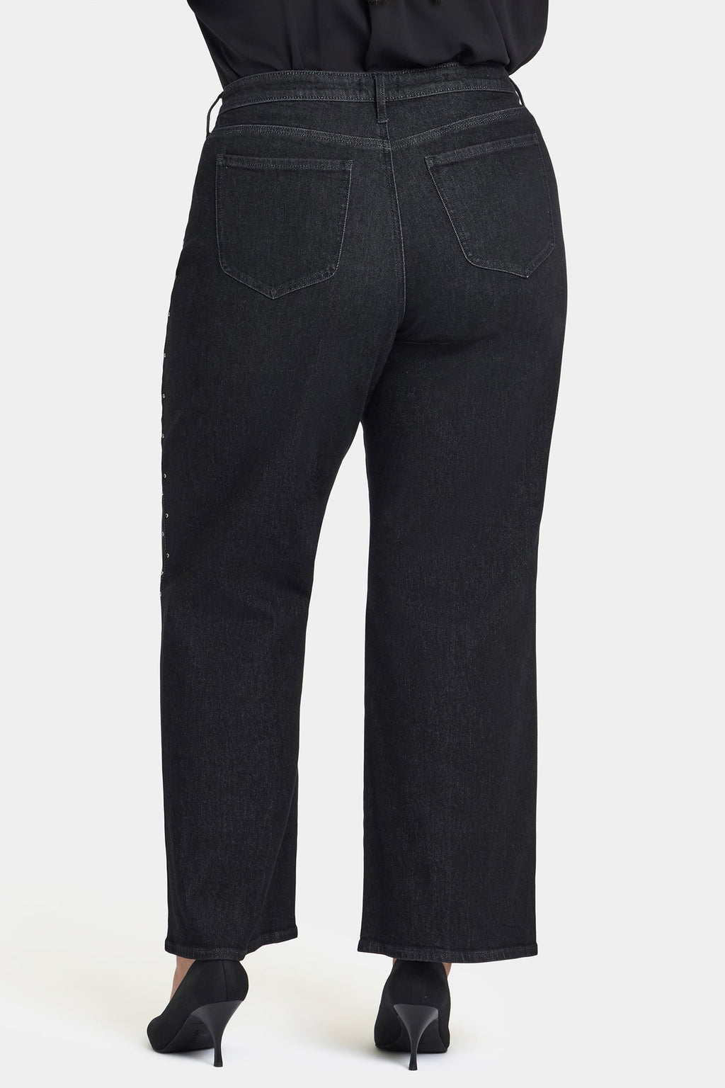 Teresa Wide Leg Jeans In Plus Size - French Nightfall
