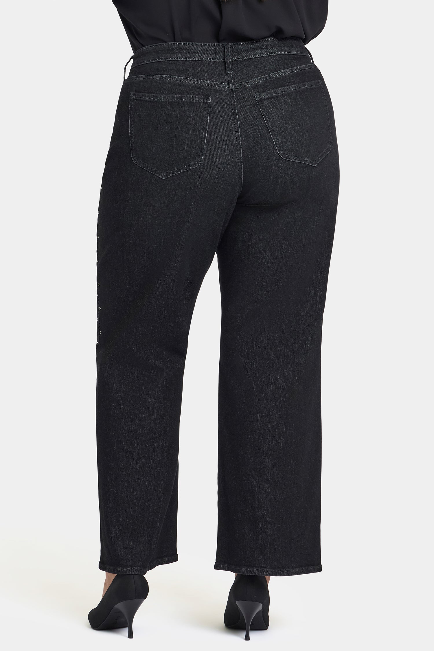 Teresa Wide Leg Jeans In Plus Size - French Nightfall
