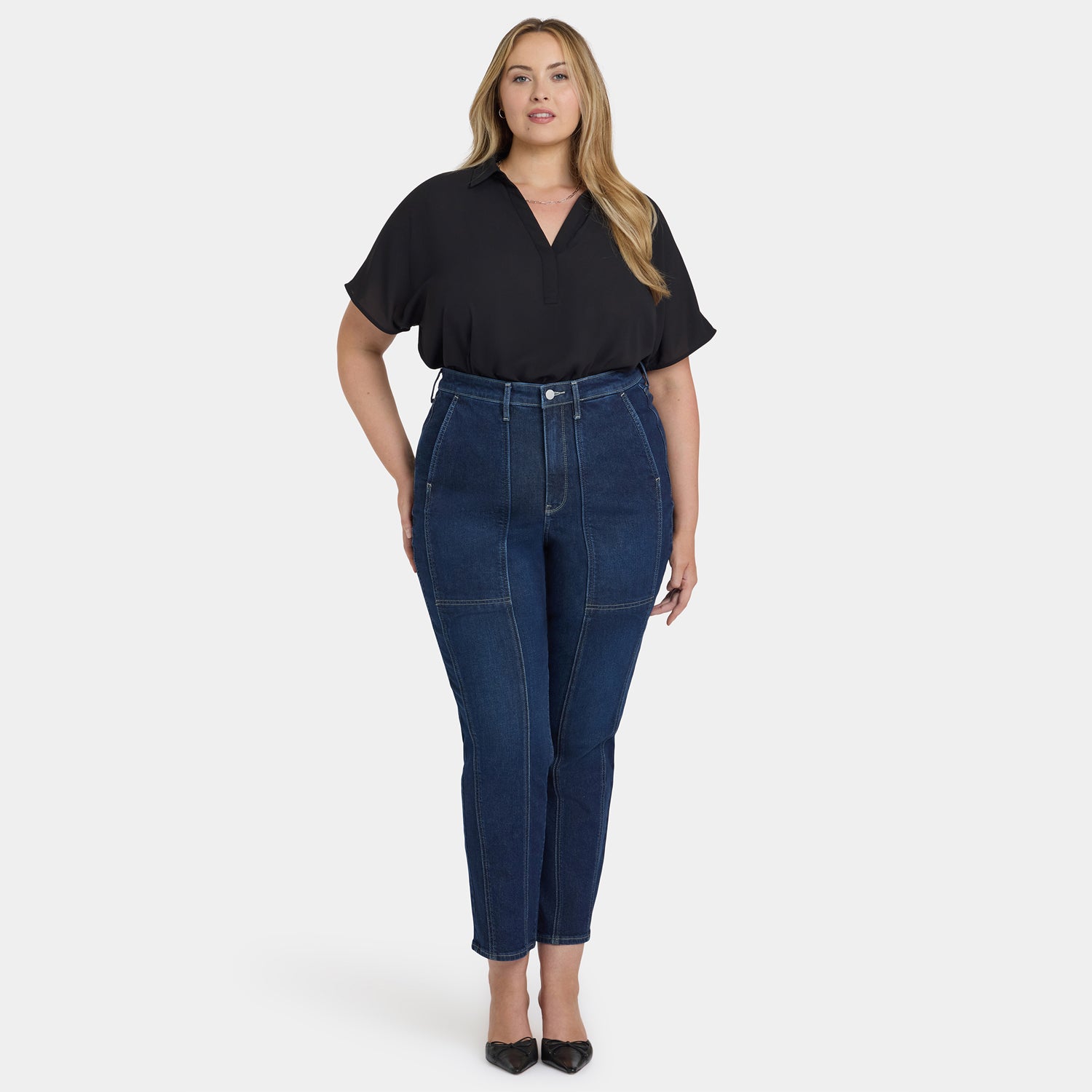 Margot Girlfriend Jeans In Plus Size - Midnight Breeze
