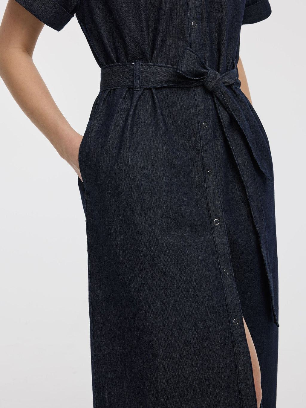 Short-Sleeve Shirt Denim Dress