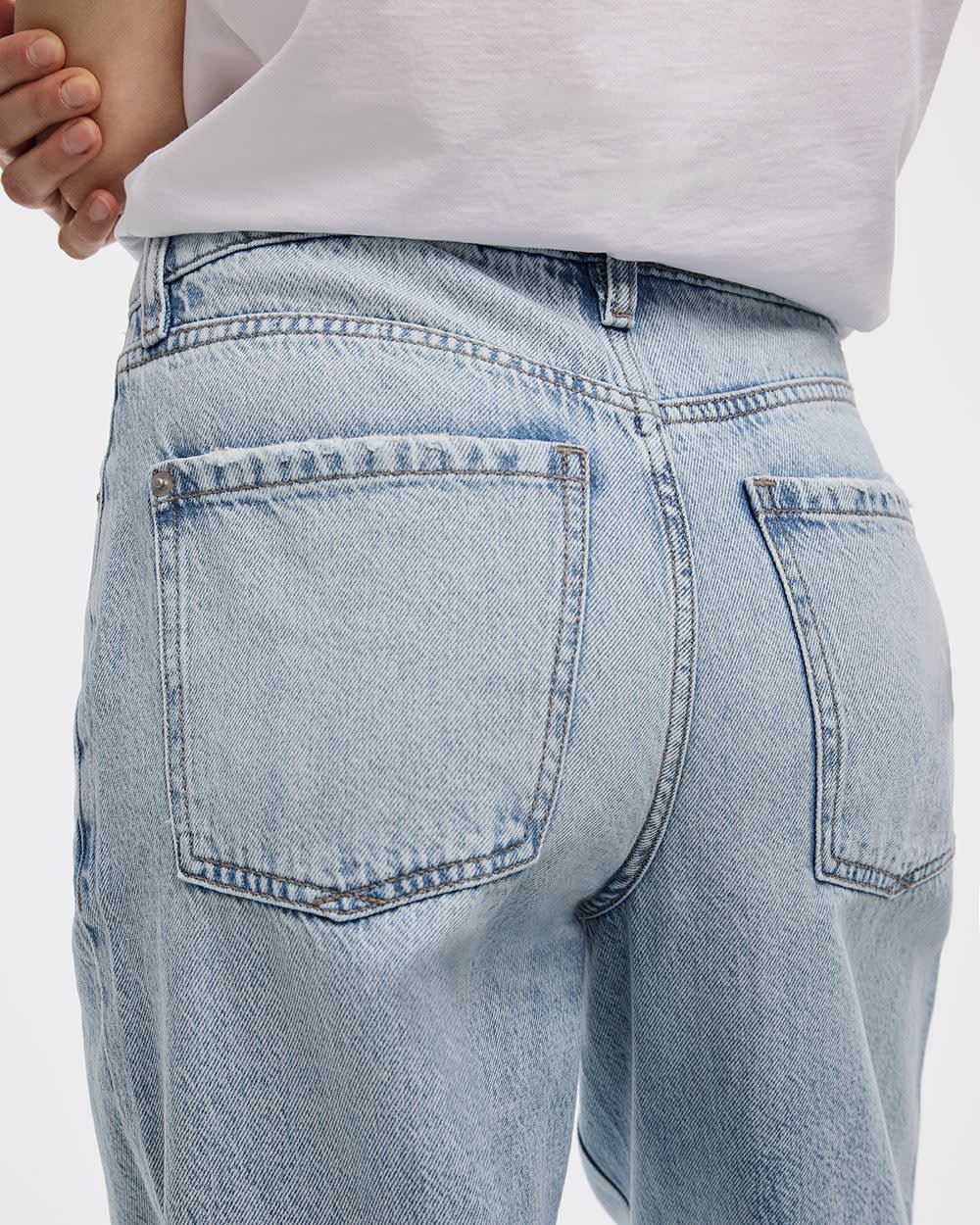 Mid-Rise Ripped Baggy Jean