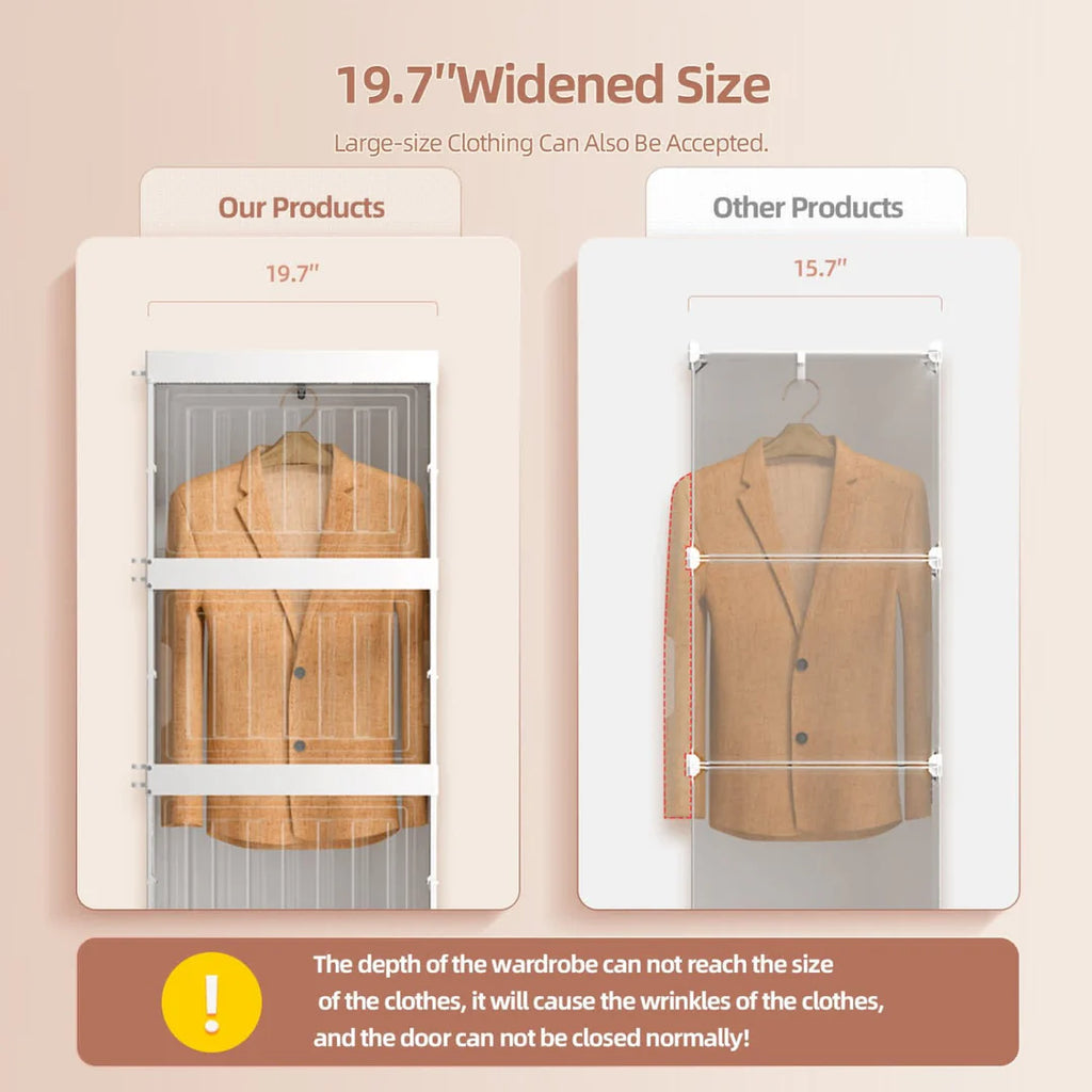 Foldable Wardrobe Closet with Hanging Rods