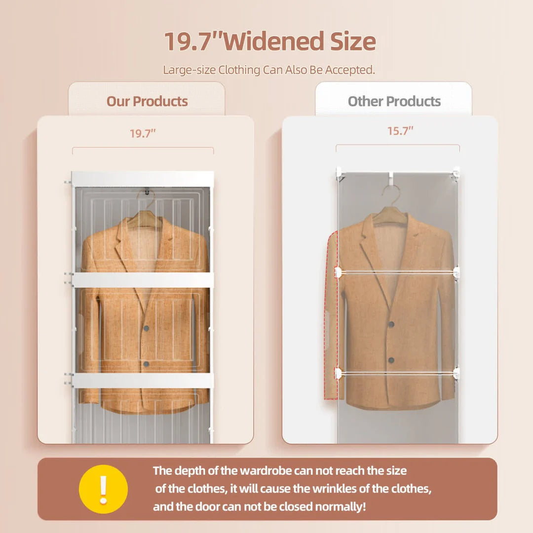 Foldable Wardrobe Closet with Hanging Rods