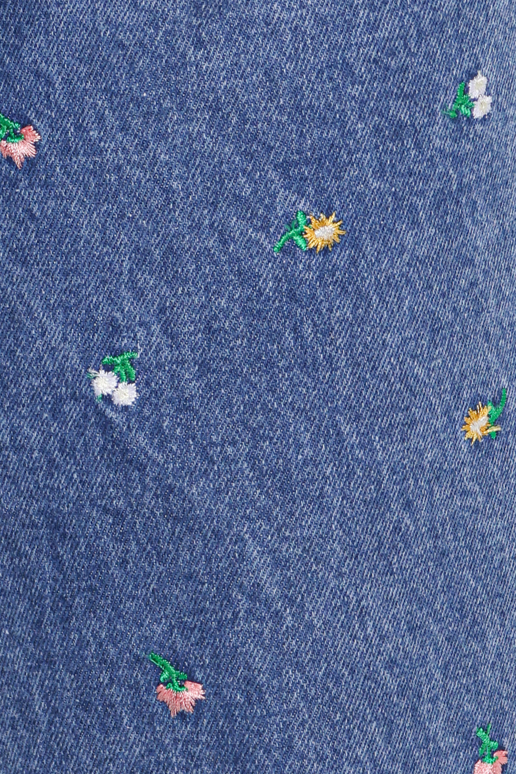 Kendall Straight Leg Jeans - Embroidery Medium Wash